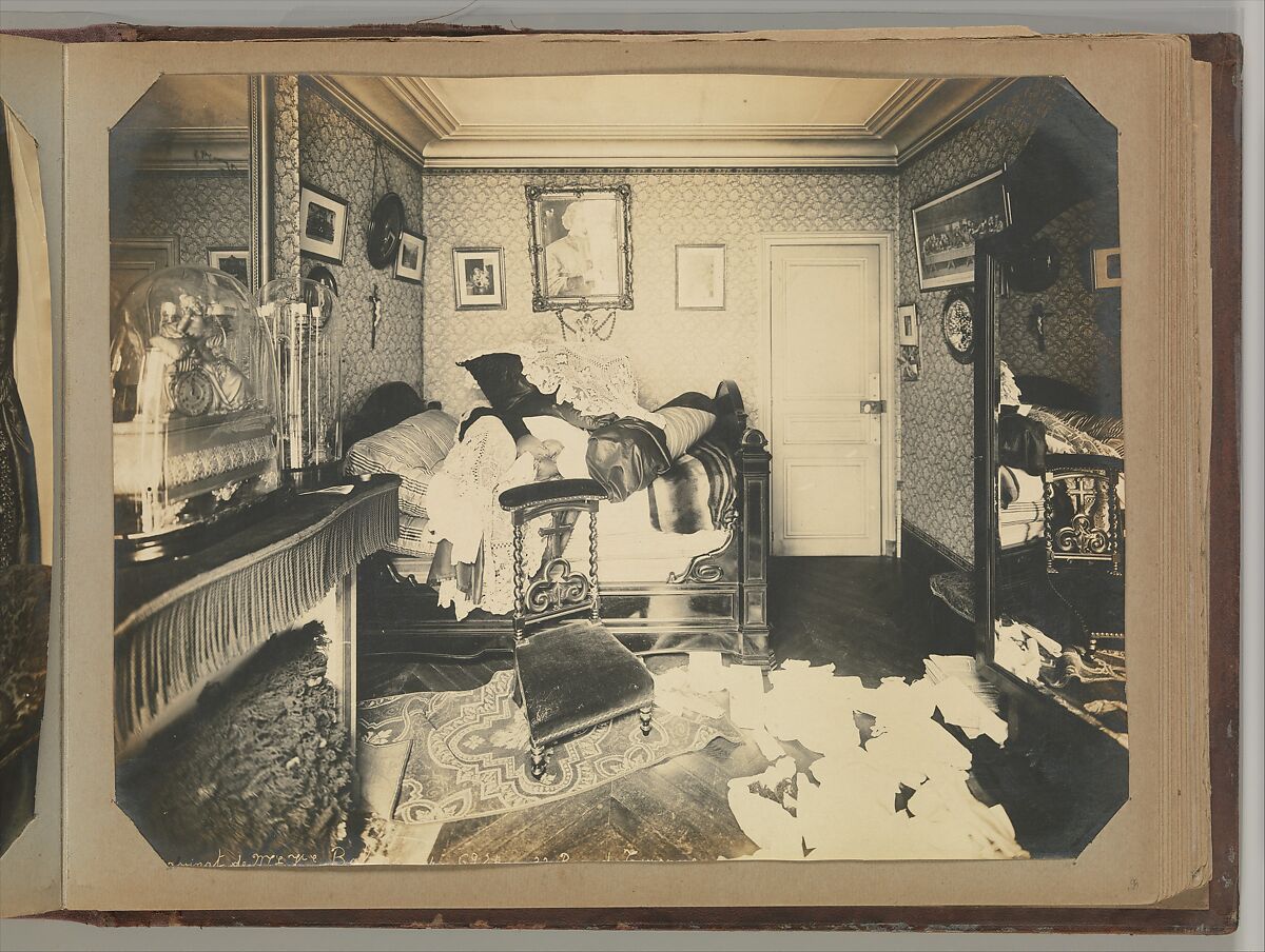 [Album of Paris Crime Scenes], Attributed to Alphonse Bertillon (French, 1853–1914), Gelatin silver prints