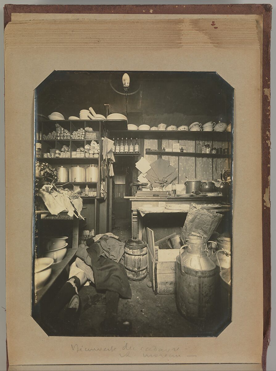 [Album of Paris Crime Scenes], Attributed to Alphonse Bertillon (French, 1853–1914), Gelatin silver prints