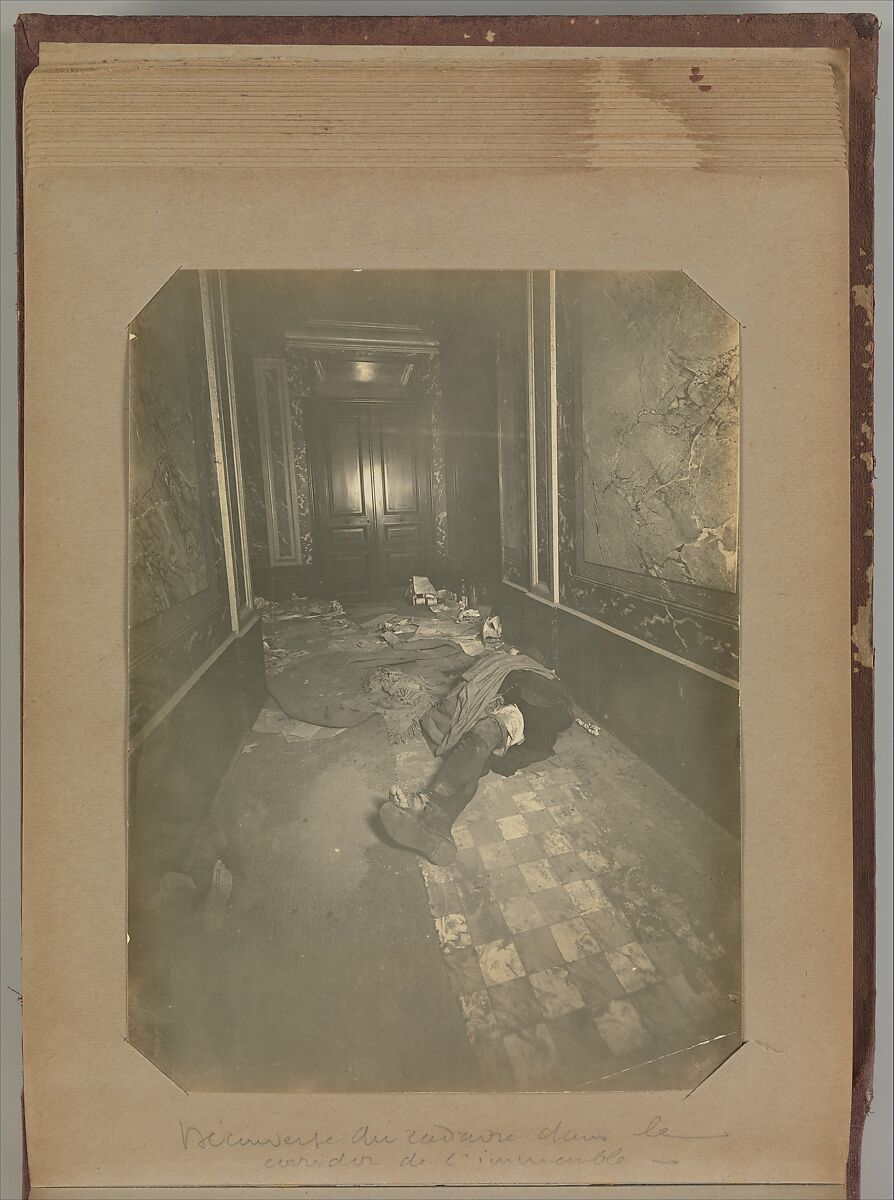 [Album of Paris Crime Scenes], Attributed to Alphonse Bertillon (French, 1853–1914), Gelatin silver prints