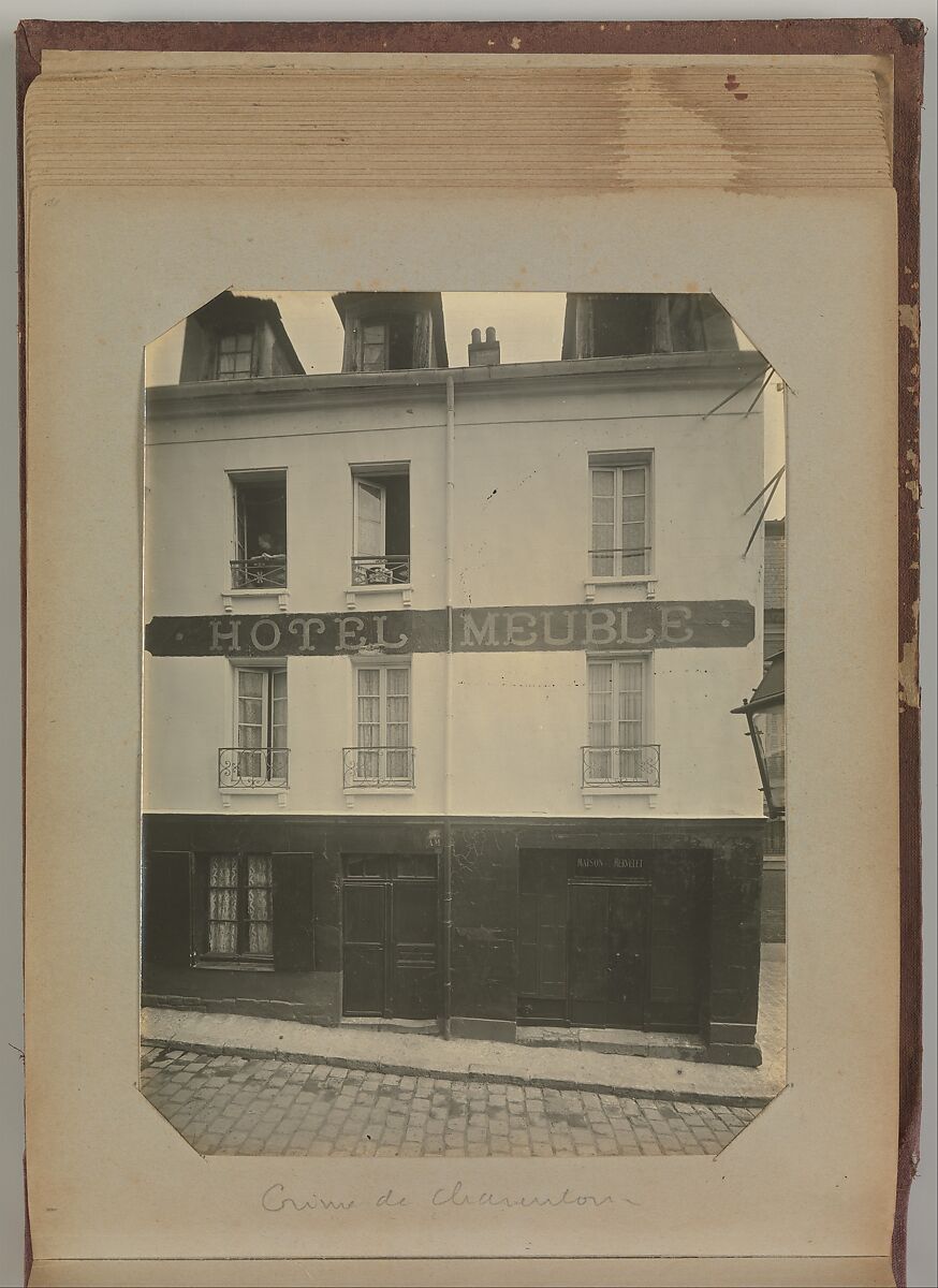 [Album of Paris Crime Scenes], Attributed to Alphonse Bertillon (French, 1853–1914), Gelatin silver prints