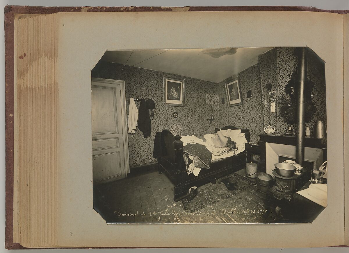 [Album of Paris Crime Scenes], Attributed to Alphonse Bertillon (French, 1853–1914), Gelatin silver prints