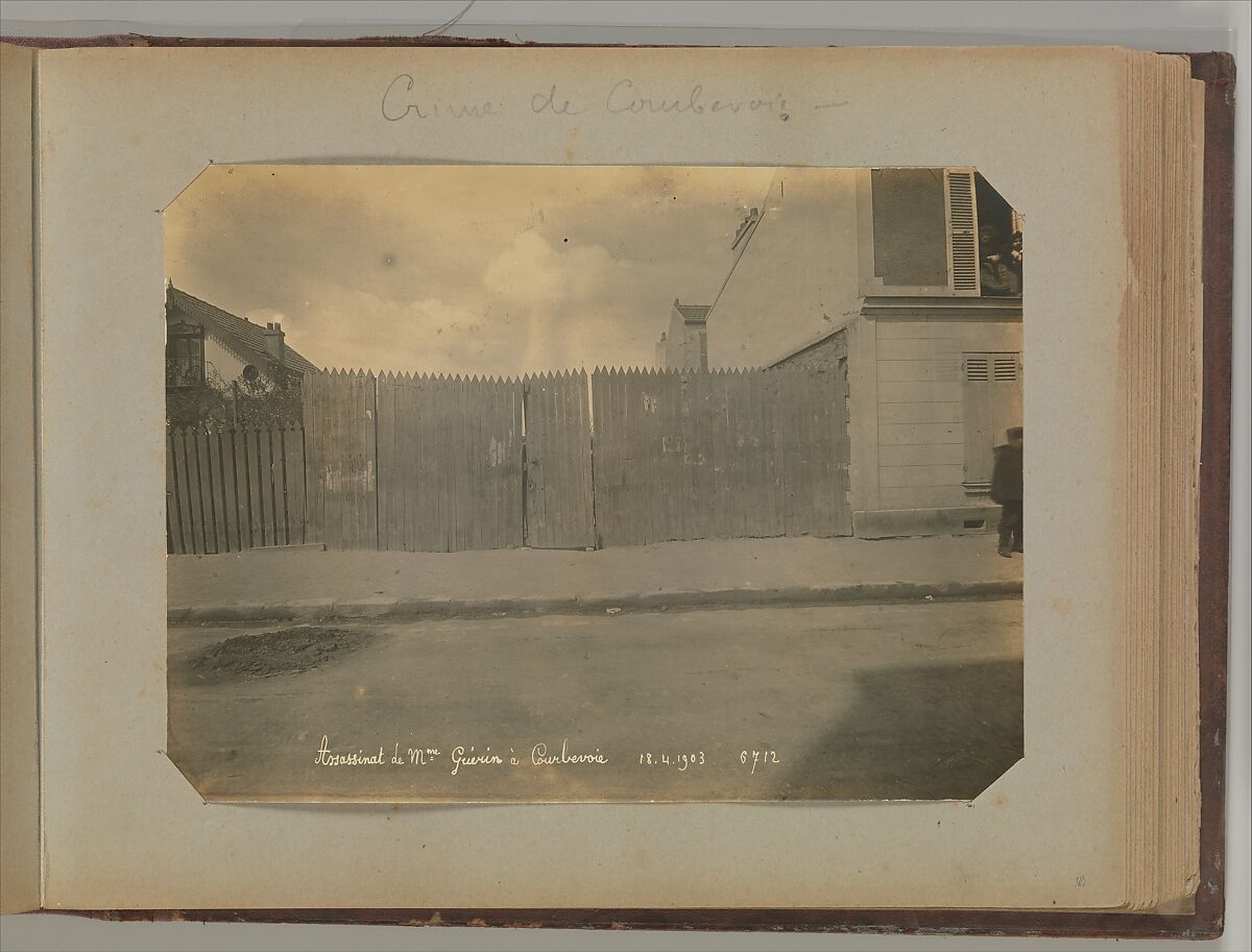 [Album of Paris Crime Scenes], Attributed to Alphonse Bertillon (French, 1853–1914), Gelatin silver prints