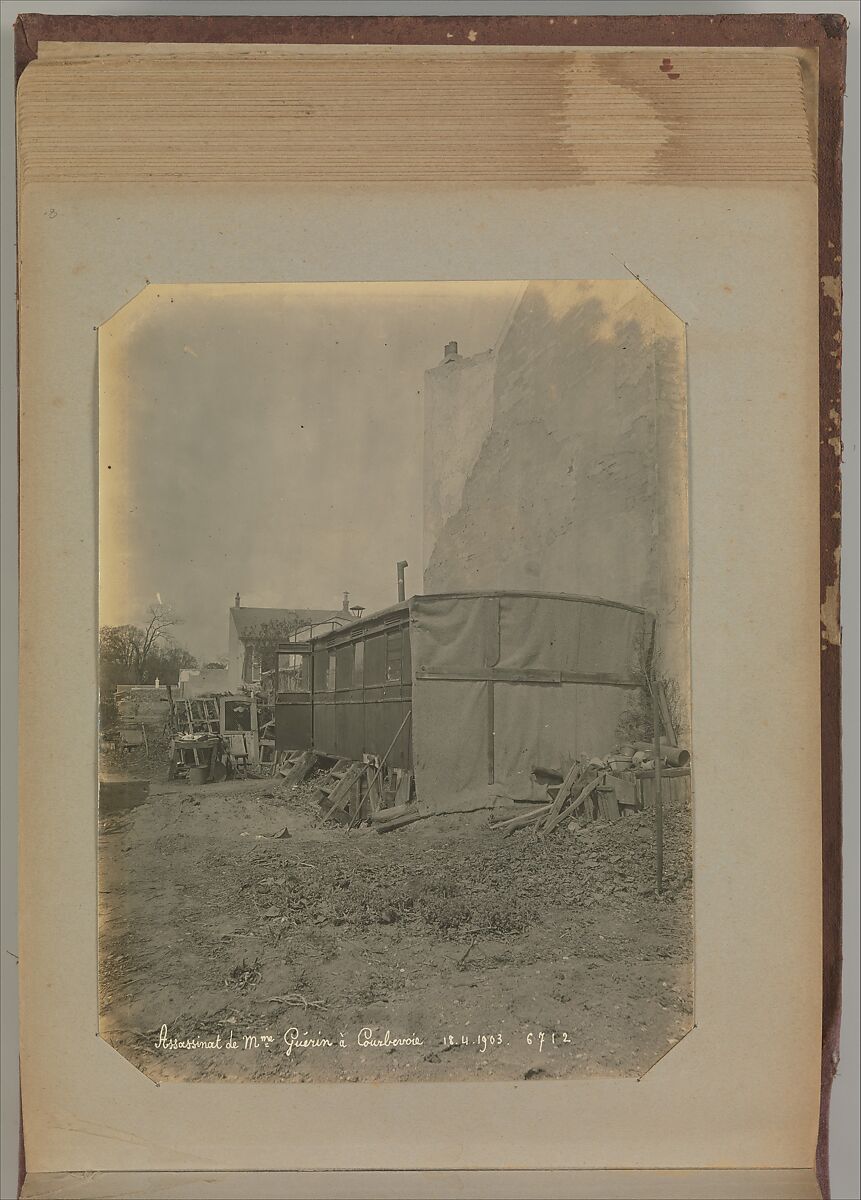 [Album of Paris Crime Scenes], Attributed to Alphonse Bertillon (French, 1853–1914), Gelatin silver prints
