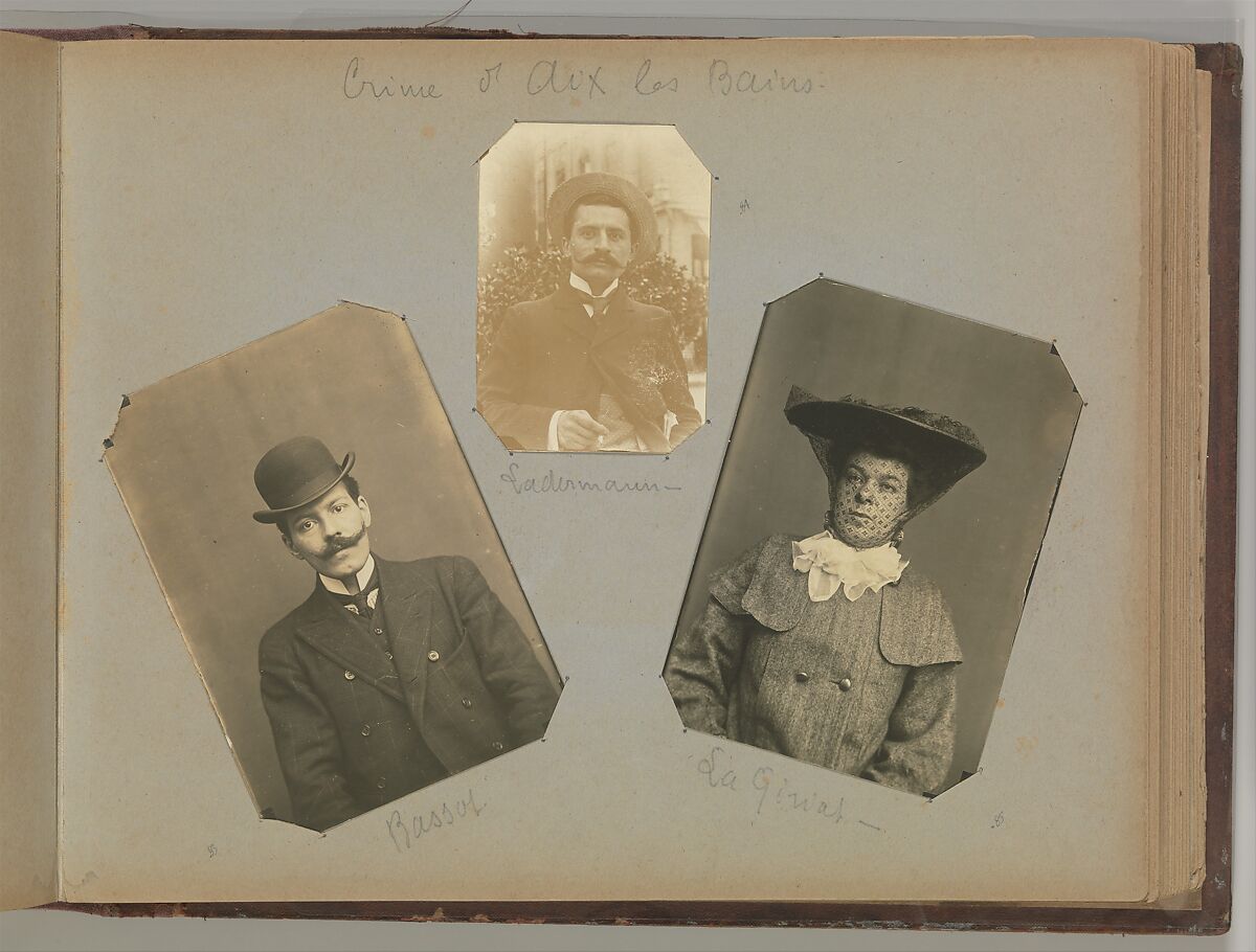 [Album of Paris Crime Scenes], Attributed to Alphonse Bertillon (French, 1853–1914), Gelatin silver prints