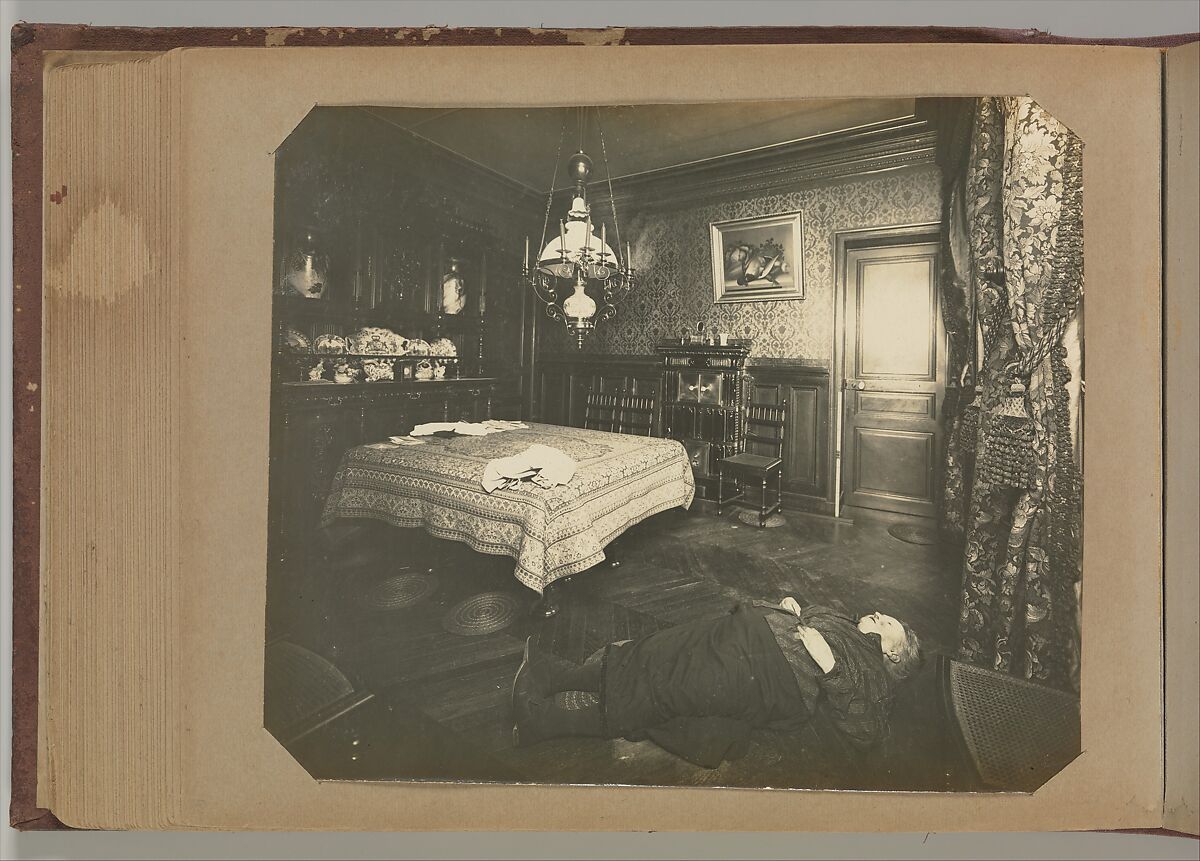 [Album of Paris Crime Scenes], Attributed to Alphonse Bertillon (French, 1853–1914), Gelatin silver prints