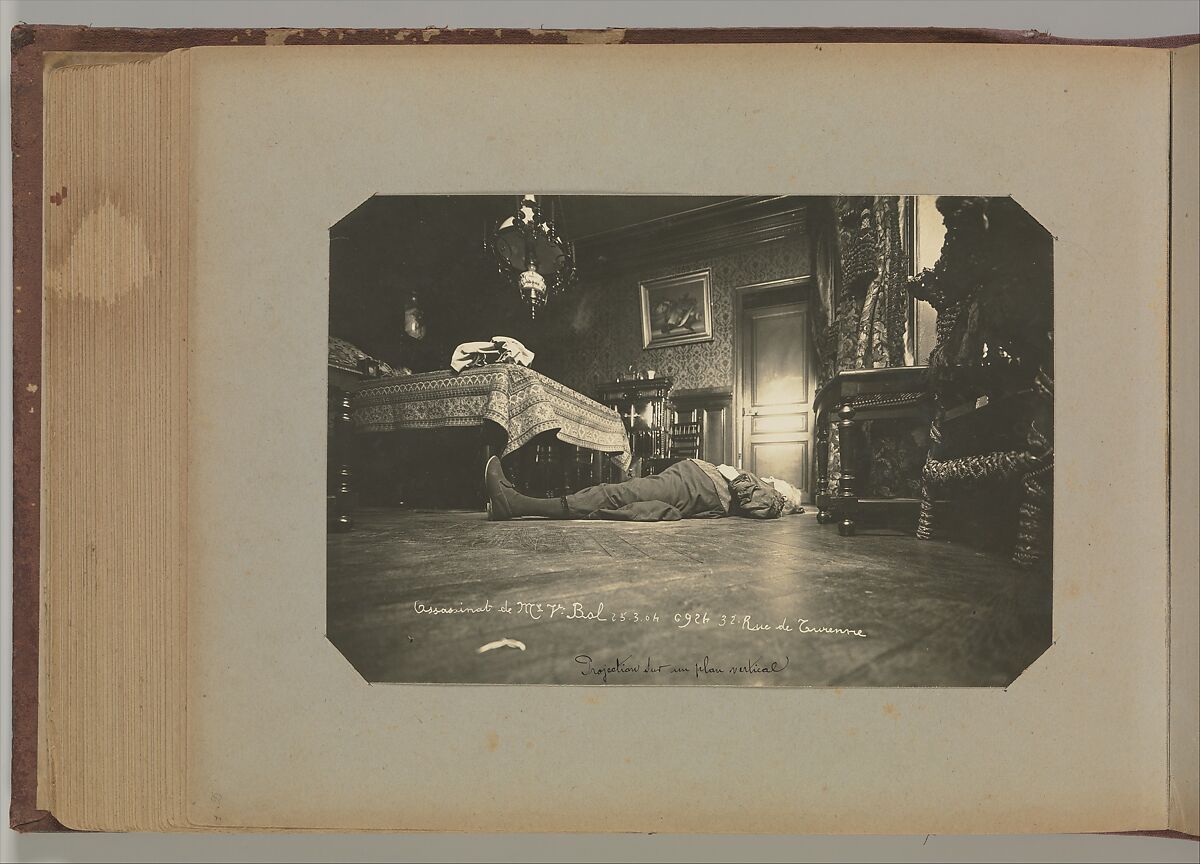 [Album of Paris Crime Scenes], Attributed to Alphonse Bertillon (French, 1853–1914), Gelatin silver prints