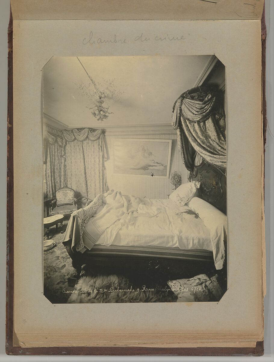 [Album of Paris Crime Scenes], Attributed to Alphonse Bertillon (French, 1853–1914), Gelatin silver prints