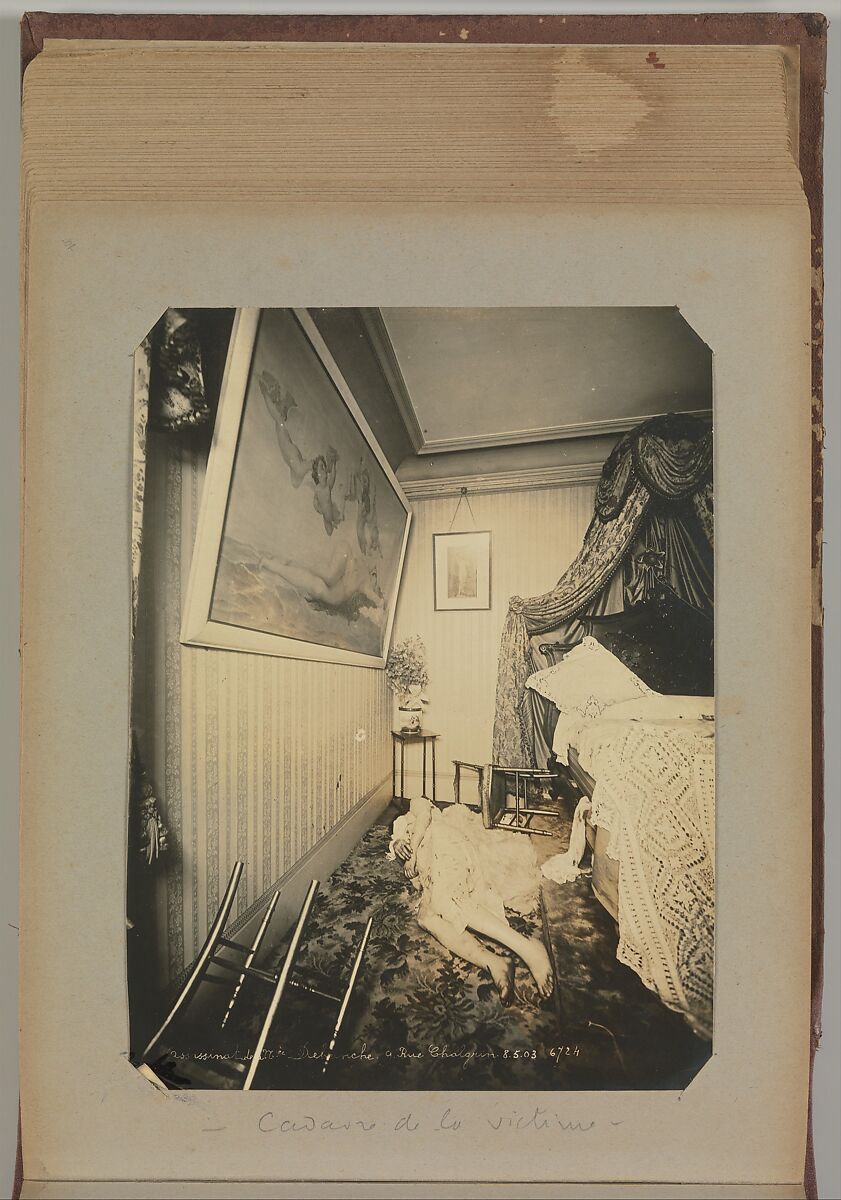 [Album of Paris Crime Scenes], Attributed to Alphonse Bertillon (French, 1853–1914), Gelatin silver prints