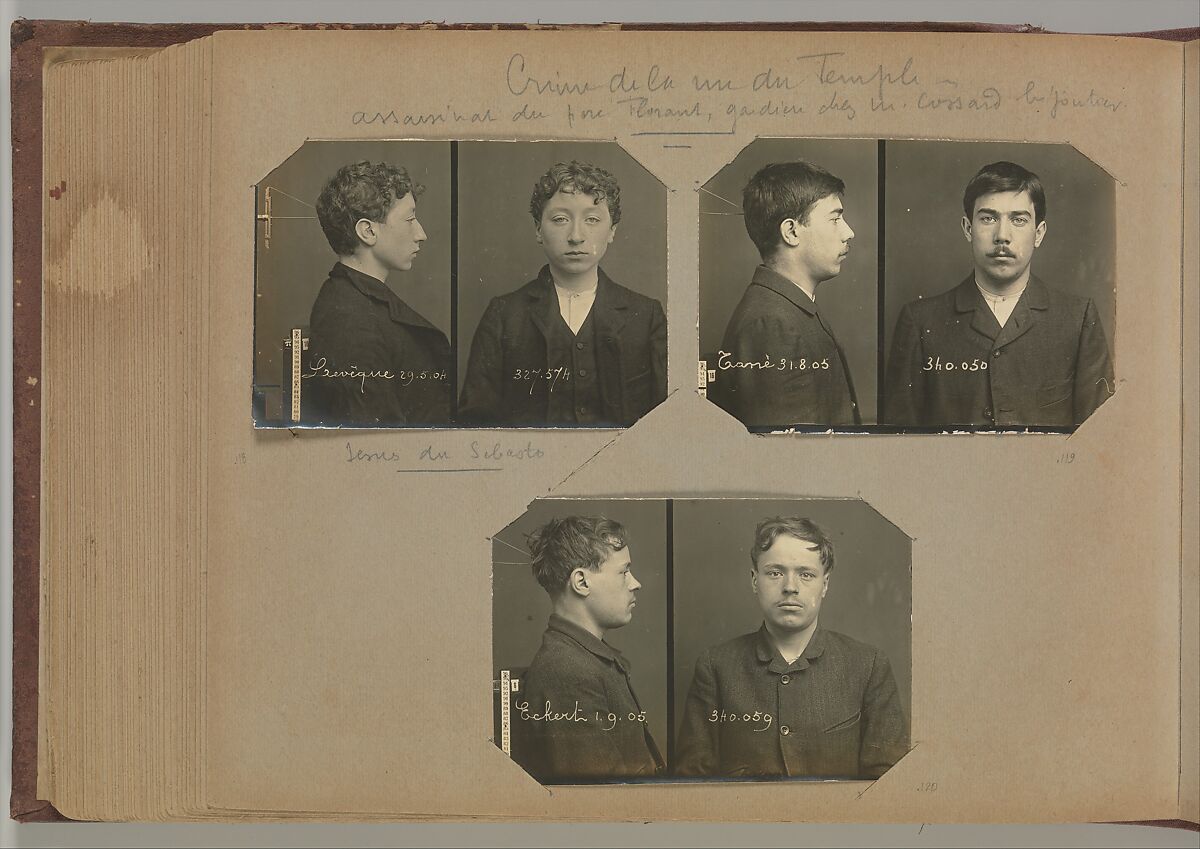 [Album of Paris Crime Scenes], Attributed to Alphonse Bertillon (French, 1853–1914), Gelatin silver prints
