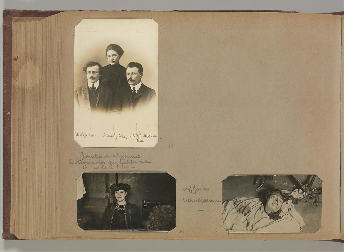 [Album of Paris Crime Scenes], Attributed to Alphonse Bertillon (French, 1853–1914), Gelatin silver prints