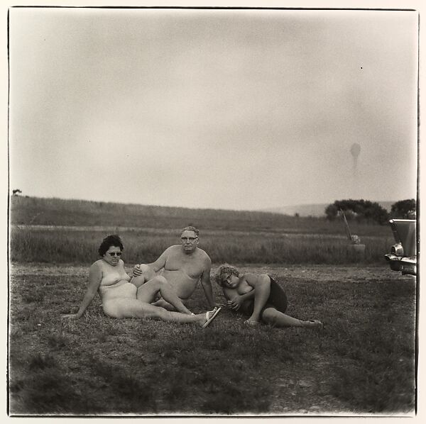 A family one evening in a nudist camp, Pa., Diane Arbus (American, New York 1923–1971 New York), Gelatin silver print 