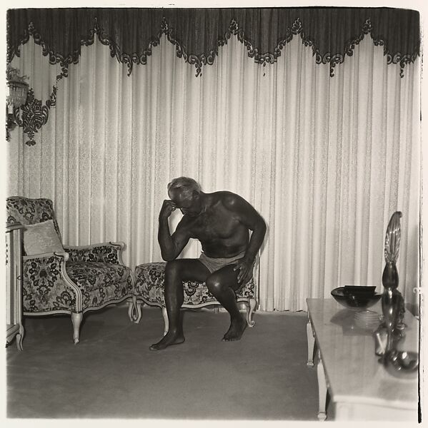 Charles Atlas seated in his Palm Beach home, Florida, Diane Arbus (American, New York 1923–1971 New York), Gelatin silver print 