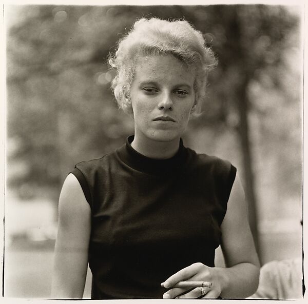 Girl with a cigar in Washington Square Park, N.Y.C., Diane Arbus (American, New York 1923–1971 New York), Gelatin silver print 