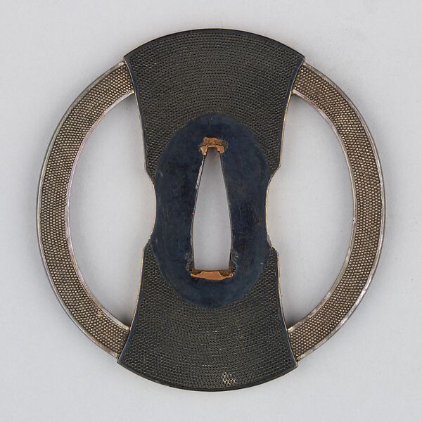 Sword Guard (Tsuba), Copper-gold alloy (shakudō), silver, copper, Japanese