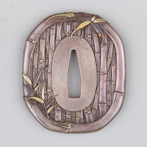 Sword Guard (Tsuba), Silver, gold, copper, Japanese