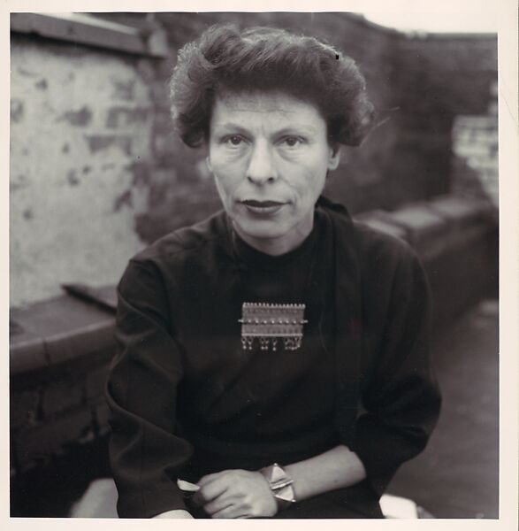 [Two Prints of Unidentified Woman, Either Mary Gleason or Ann Eisner, on Roof of Apartment Building at 441 East 92nd Street, New York City], Walker Evans (American, St. Louis, Missouri 1903–1975 New Haven, Connecticut), Gelatin silver print 