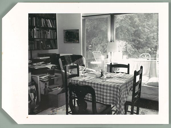 [Set Dinner Table in Walker Evans' Living Room, Old Lyme, Connecticut], Walker Evans (American, St. Louis, Missouri 1903–1975 New Haven, Connecticut), Instant diffusion transfer prints