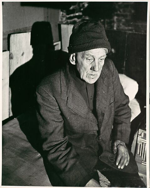 [Seated Man Wearing Cap, for Fortune Magazine Article "People and Places in Trouble"], Walker Evans (American, St. Louis, Missouri 1903–1975 New Haven, Connecticut), Gelatin silver print