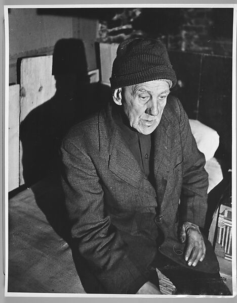 [Seated Man Wearing Cap, for Fortune Magazine Article "People and Places in Trouble"], Walker Evans (American, St. Louis, Missouri 1903–1975 New Haven, Connecticut), Gelatin silver print 