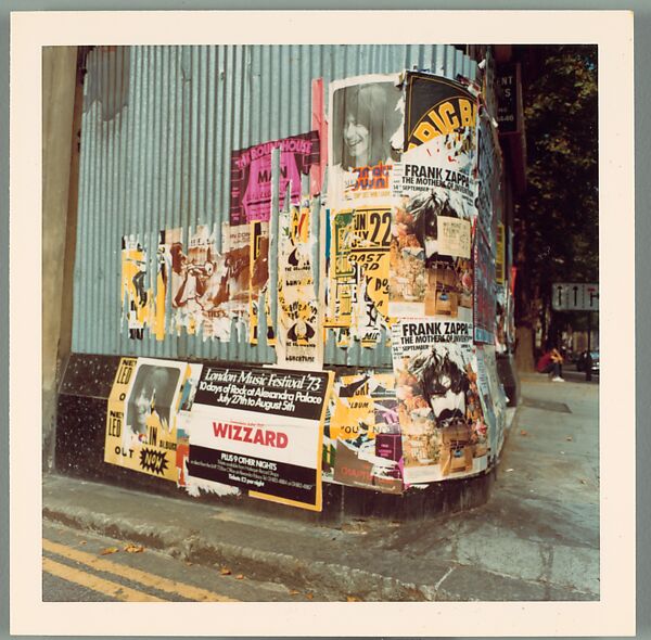 [Nine Views of Building Corner with Torn Rock Concert Posters, London, England], Walker Evans (American, St. Louis, Missouri 1903–1975 New Haven, Connecticut), Chromogenic print 