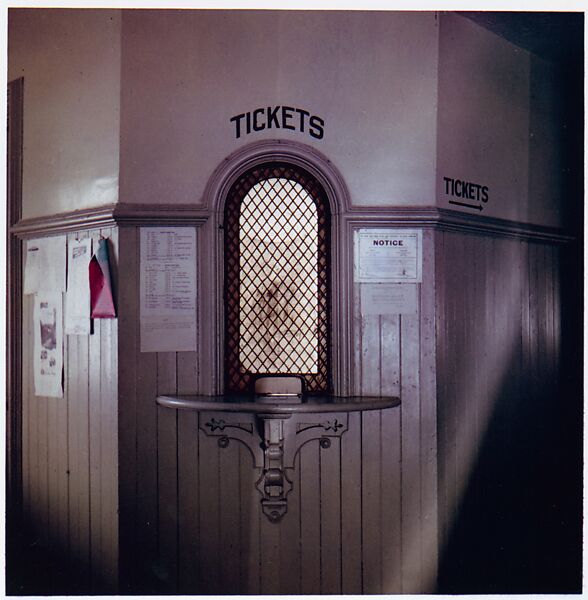 [Two Prints of Ticket Window, Kingston, Rhode Island, For Fortune Article: "The U.S. Depot"], Walker Evans (American, St. Louis, Missouri 1903–1975 New Haven, Connecticut), Dye transfer print