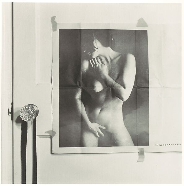 [Two Prints of Photograph of Nude Woman Taped to Door], Walker Evans (American, St. Louis, Missouri 1903–1975 New Haven, Connecticut), Gelatin silver print