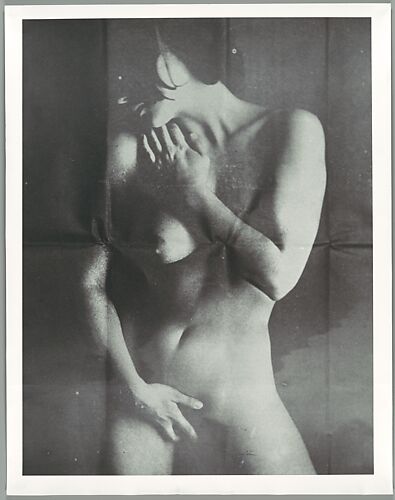 [Detail of Photograph of Nude Woman Taped to Door]