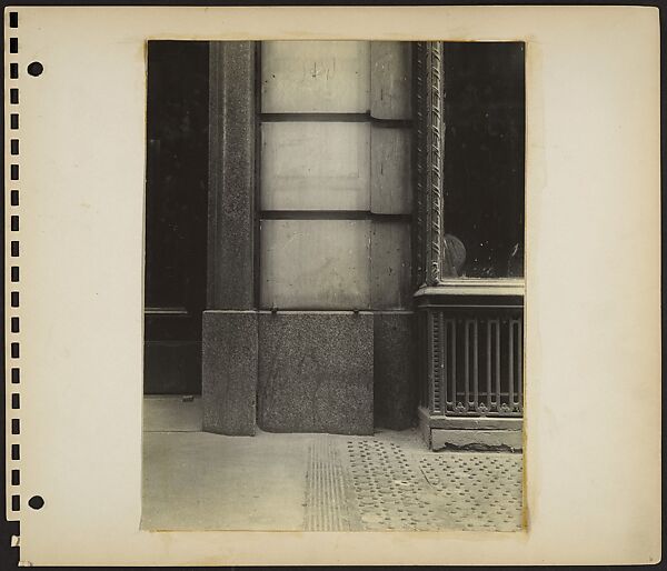 [Building Front Detail with Wreathed Window Casement and Glass Sidewalk, New York City], Rudy Burckhardt (American (born Switzerland), Basel 1914–1999 Searsmont, Maine), Gelatin silver print 