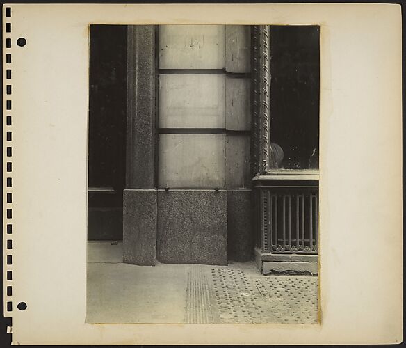 [Building Front Detail with Wreathed Window Casement and Glass Sidewalk, New York City]