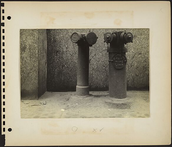 [Pair of Siamese Standpipes, New York City]