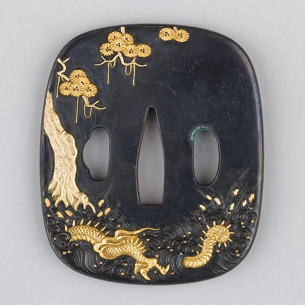 Sword Guard (Tsuba), Copper-silver alloy (shibuichi), copper-gold alloy (shakudō), gold, silver, copper, Japanese