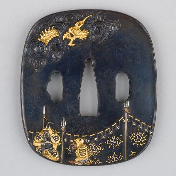 Sword Guard (Tsuba), Copper-silver alloy (shibuichi), copper-gold alloy (shakudō), gold, silver, copper, Japanese
