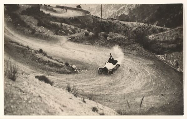 [Motor Car on Mountain Road, France]