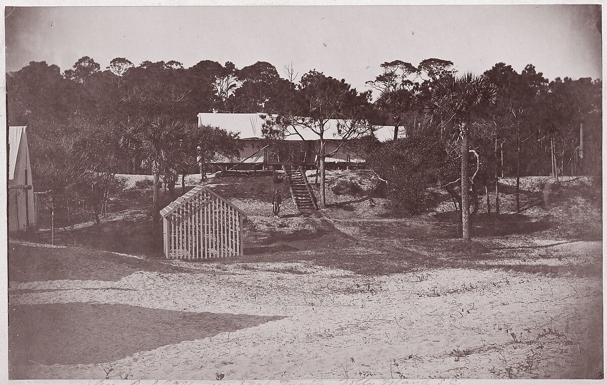 Gen. Q.A. Gillmore's Head Quarters - Folly Island, S.C., Unknown (American), Albumen silver print from glass negative 