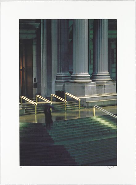 The Met, Rainy Evening, New York, NY, Robert I. Weingarten (American, born 1941), Inkjet print 