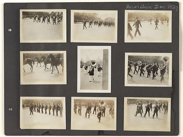 [Album Page: Decoration Day Parade, Central Park West, Manhattan], Berenice Abbott (American, Springfield, Ohio 1898–1991 Monson, Maine), Gelatin silver prints 
