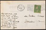 [Postcards Addressed to Walker Evans and Filed by the Artist with his Collection of Postcards], Walker Evans (American, St. Louis, Missouri 1903–1975 New Haven, Connecticut), Photomechanical prints