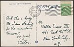 [Postcards Addressed to Walker Evans and Filed by the Artist with his Collection of Postcards], Walker Evans (American, St. Louis, Missouri 1903–1975 New Haven, Connecticut), Photomechanical prints