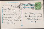 [Postcards Addressed to Walker Evans and Filed by the Artist with his Collection of Postcards], Walker Evans (American, St. Louis, Missouri 1903–1975 New Haven, Connecticut), Photomechanical prints