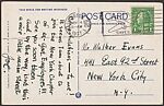 [Postcards Addressed to Walker Evans and Filed by the Artist with his Collection of Postcards], Walker Evans (American, St. Louis, Missouri 1903–1975 New Haven, Connecticut), Photomechanical prints