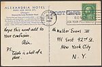 [Postcards Addressed to Walker Evans and Filed by the Artist with his Collection of Postcards], Walker Evans (American, St. Louis, Missouri 1903–1975 New Haven, Connecticut), Photomechanical prints
