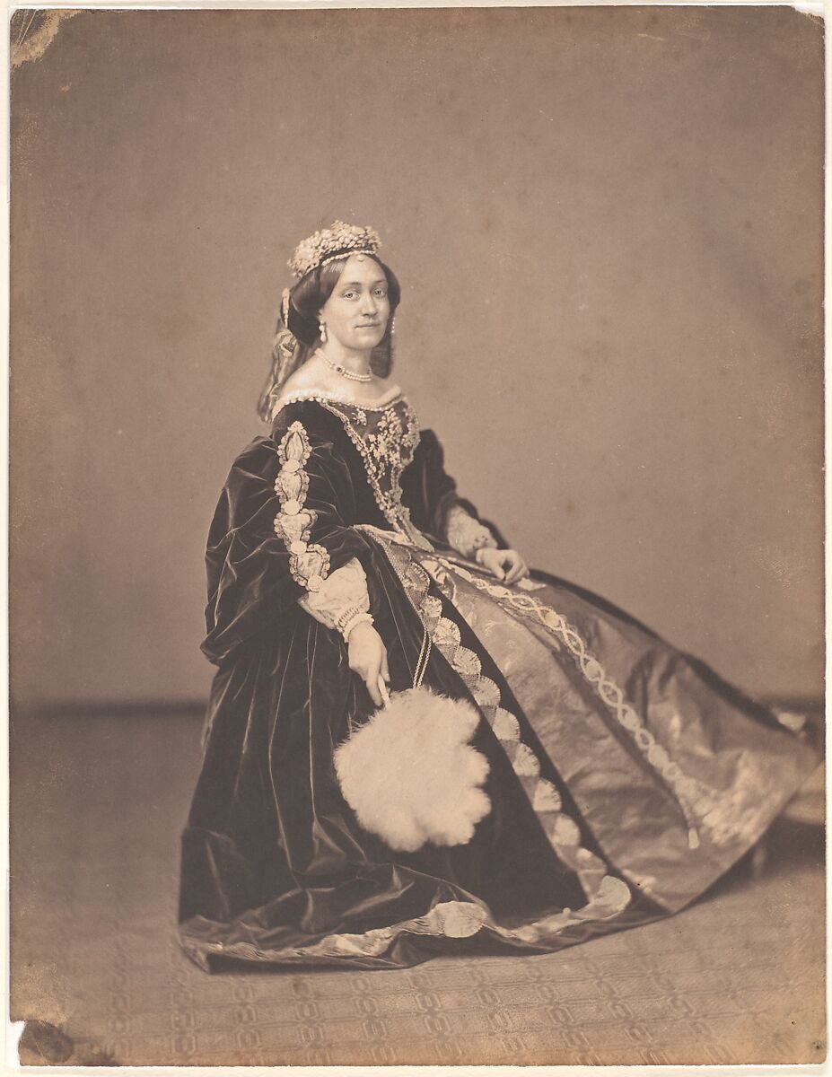 Viscountess Vilain, Pierre-Louis Pierson (French, 1822–1913), Salted paper print from glass negative 