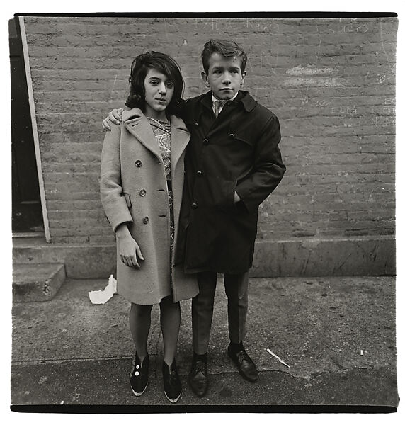 Teenage couple on Hudson Street, N.Y.C., Diane Arbus (American, New York 1923–1971 New York), Gelatin silver print 