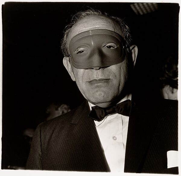 Masked man at a ball, N.Y.C., Diane Arbus (American, New York 1923–1971 New York), Gelatin silver print 