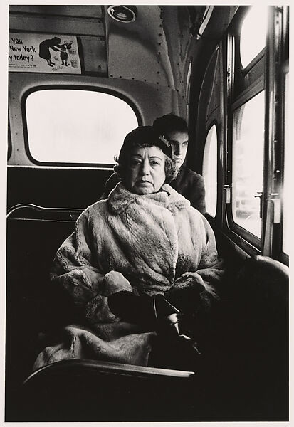 Lady on a bus, N.Y.C., Diane Arbus  American, Gelatin silver print