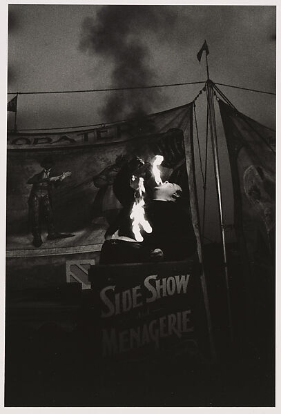 Fire Eater at a carnival, Palisades Park, N.J., Diane Arbus  American, Gelatin silver print