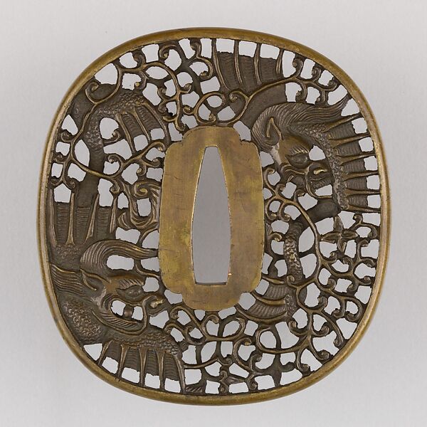 Sword Guard (Tsuba), Copper alloy (sentoku), copper, Japanese