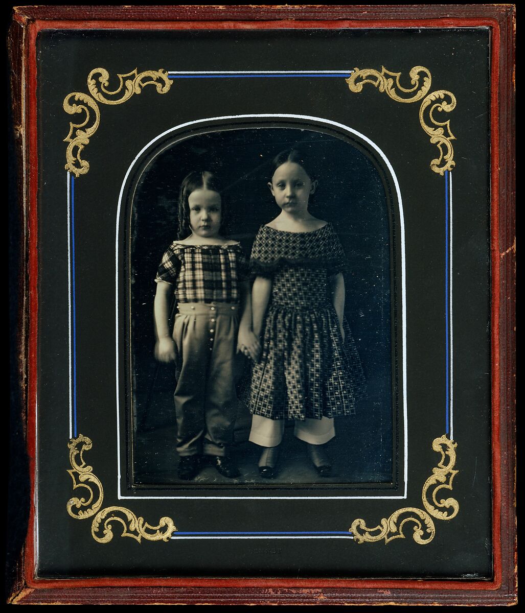 [Boy and Girl Holding Hands], Bennet (American, active 1840s), Daguerreotype 