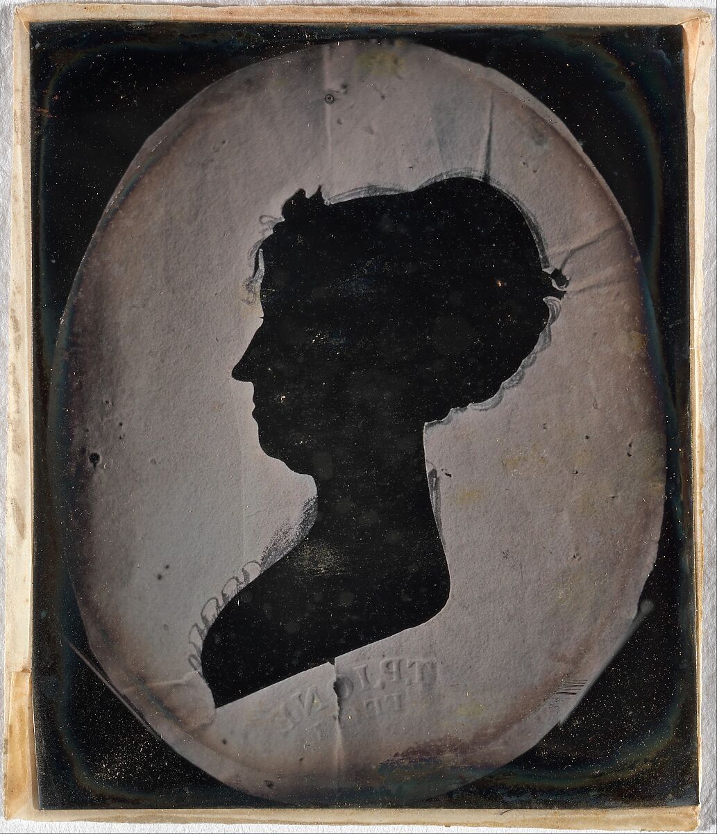 [Paper Silhouette Portrait of a Woman], Unknown (American), Daguerreotype 