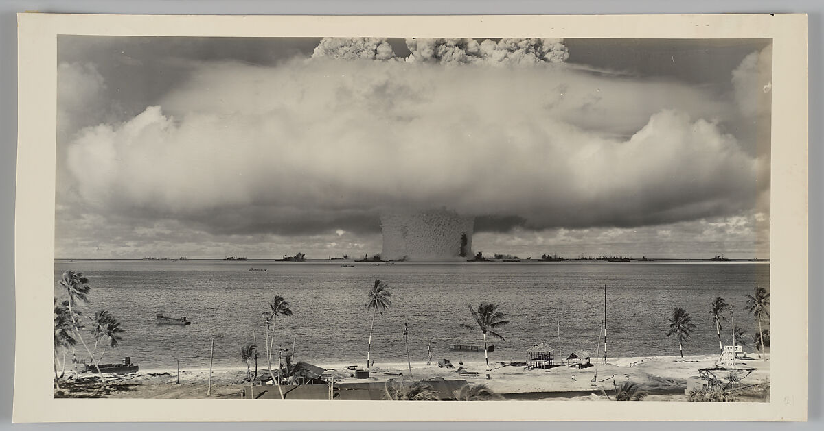 [Operation Crossroads: 21 Kiloton "Baker" Bomb Detonated Ninety Feet Underwater, Bikini Atoll Lagoon, South Pacific, July 25, 1946], U.S. Army Photographic Signal Corps, Gelatin silver print 